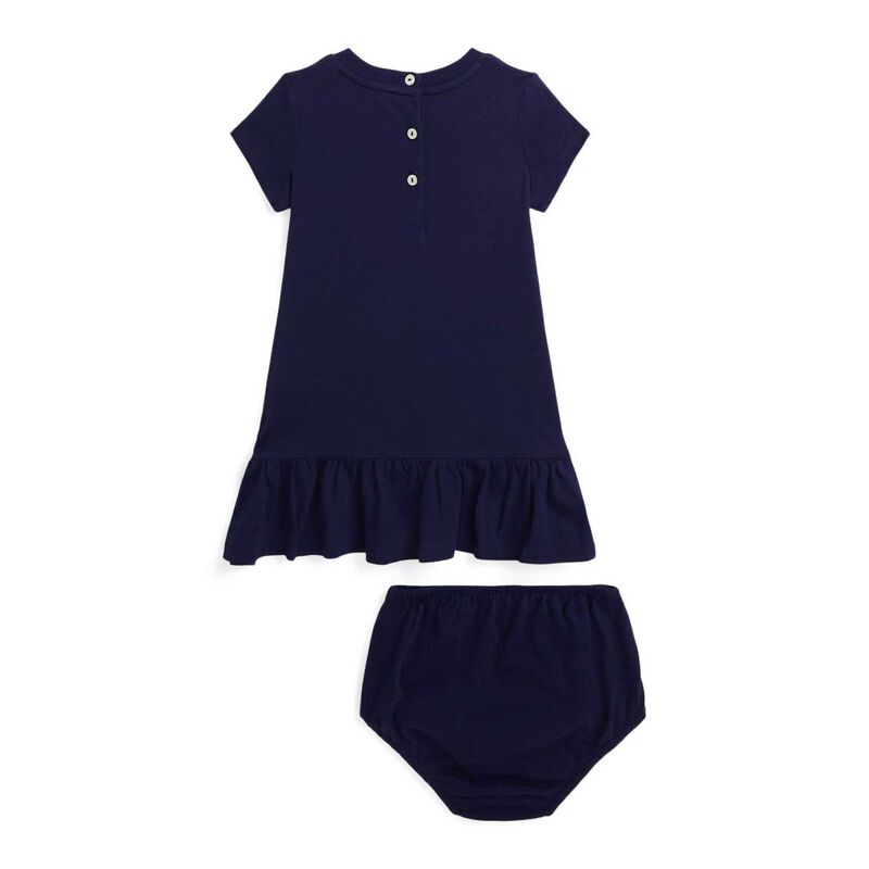 Ralph Lauren Polo Bear Cotton Tee Dress & Bloomer 3M-24M image number 1